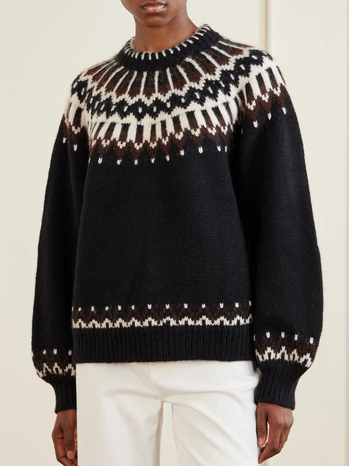 DÔEN Field Fair Isle Wool-blend Sweater