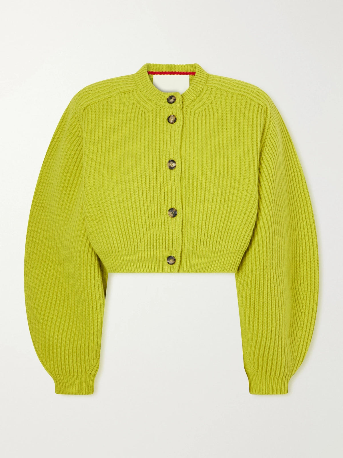 RÙADH The Cadogan Cropped Ribbed Cashmere Cardigan
