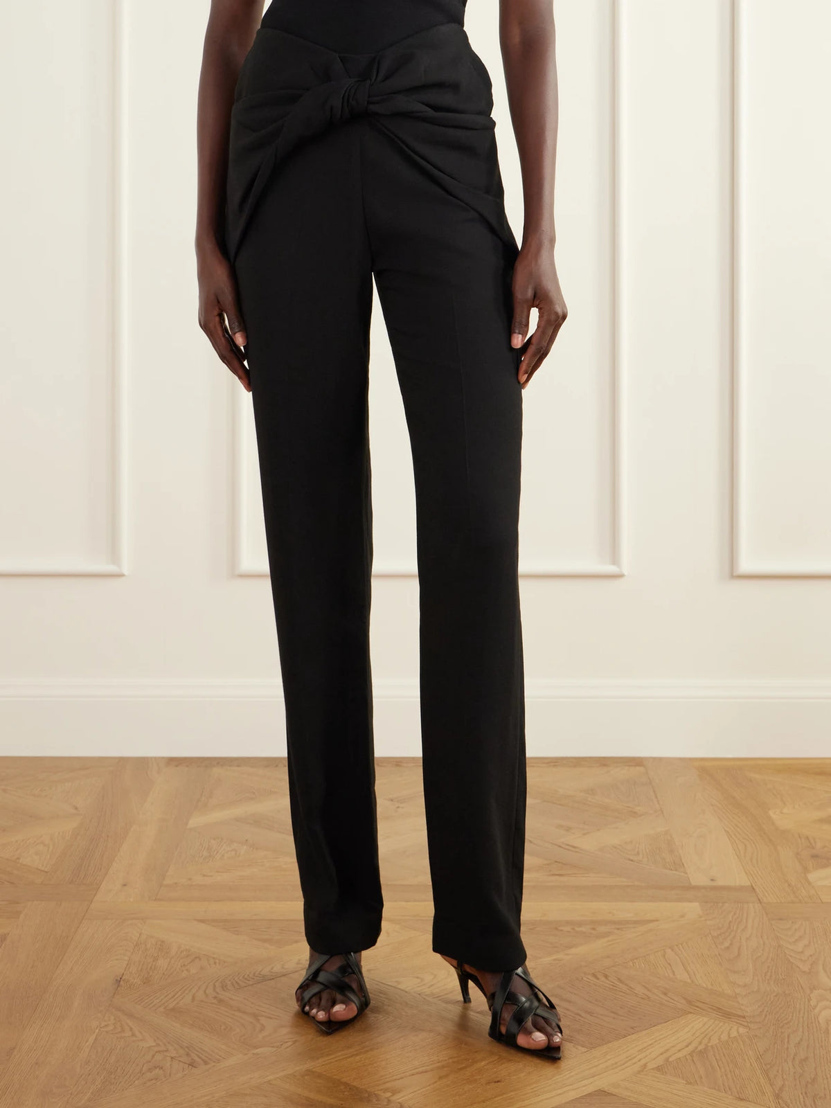 TOVE Sonora Knot-detailed Crepe Straight-leg Pants