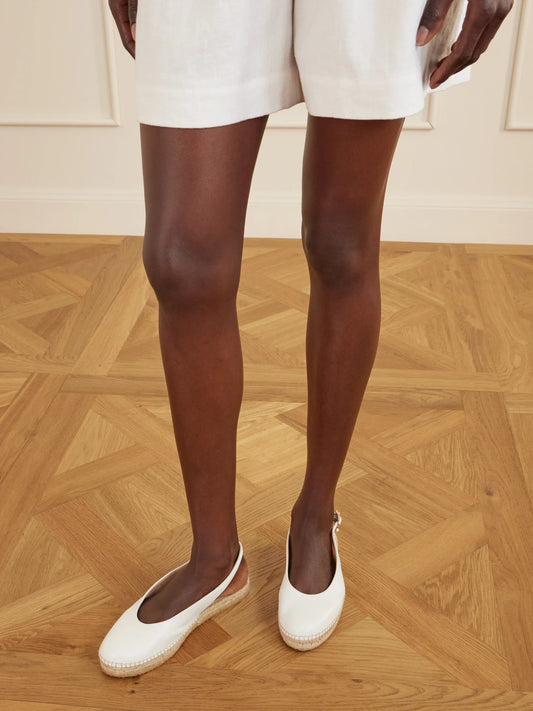 Paz Leather Slingback Espadrilles