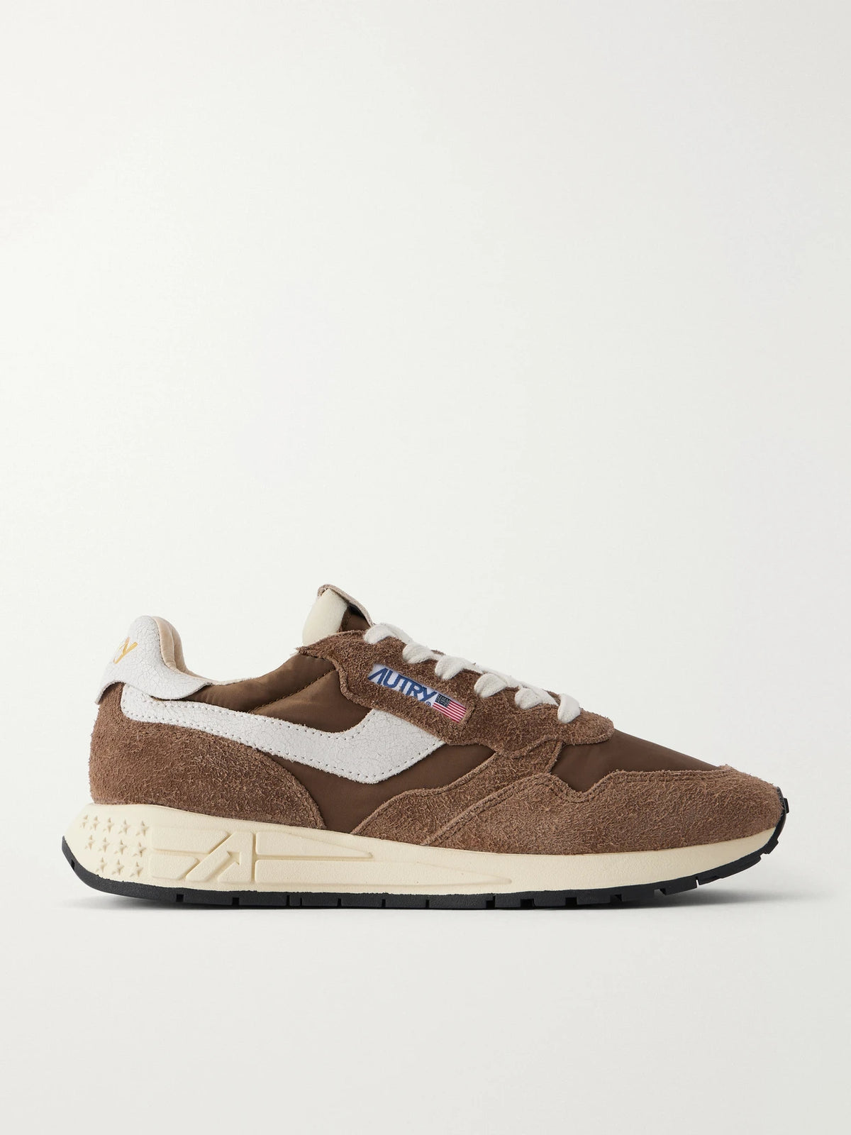 Autry Reelwind Low Suede-trimmed Leather Sneakers