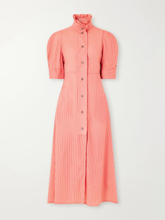 Thierry Colson Venetia Cotton-voile Midi Dress