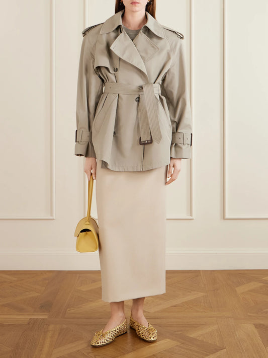 Image of Flats. Product name - Woven Leather Ballet Flats in Gold colour by brand - Le Monde Béryl