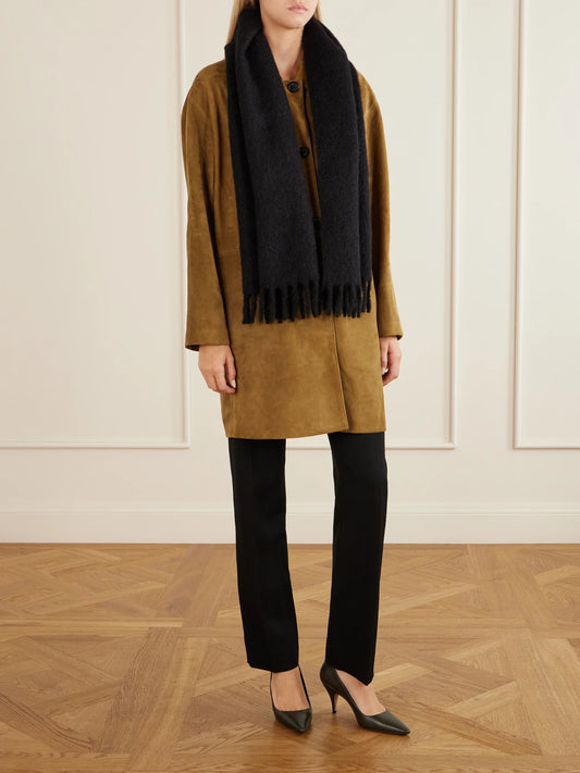 The Row Fringed Mohair And Wool-blend Scarf