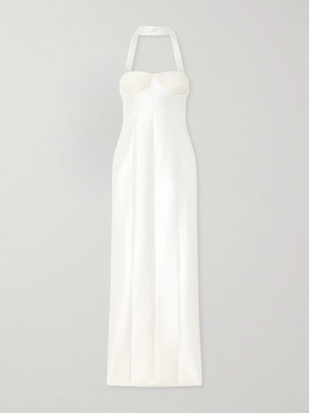 Lette Tulle-trimmed Wool And Silk-blend Twill Gown