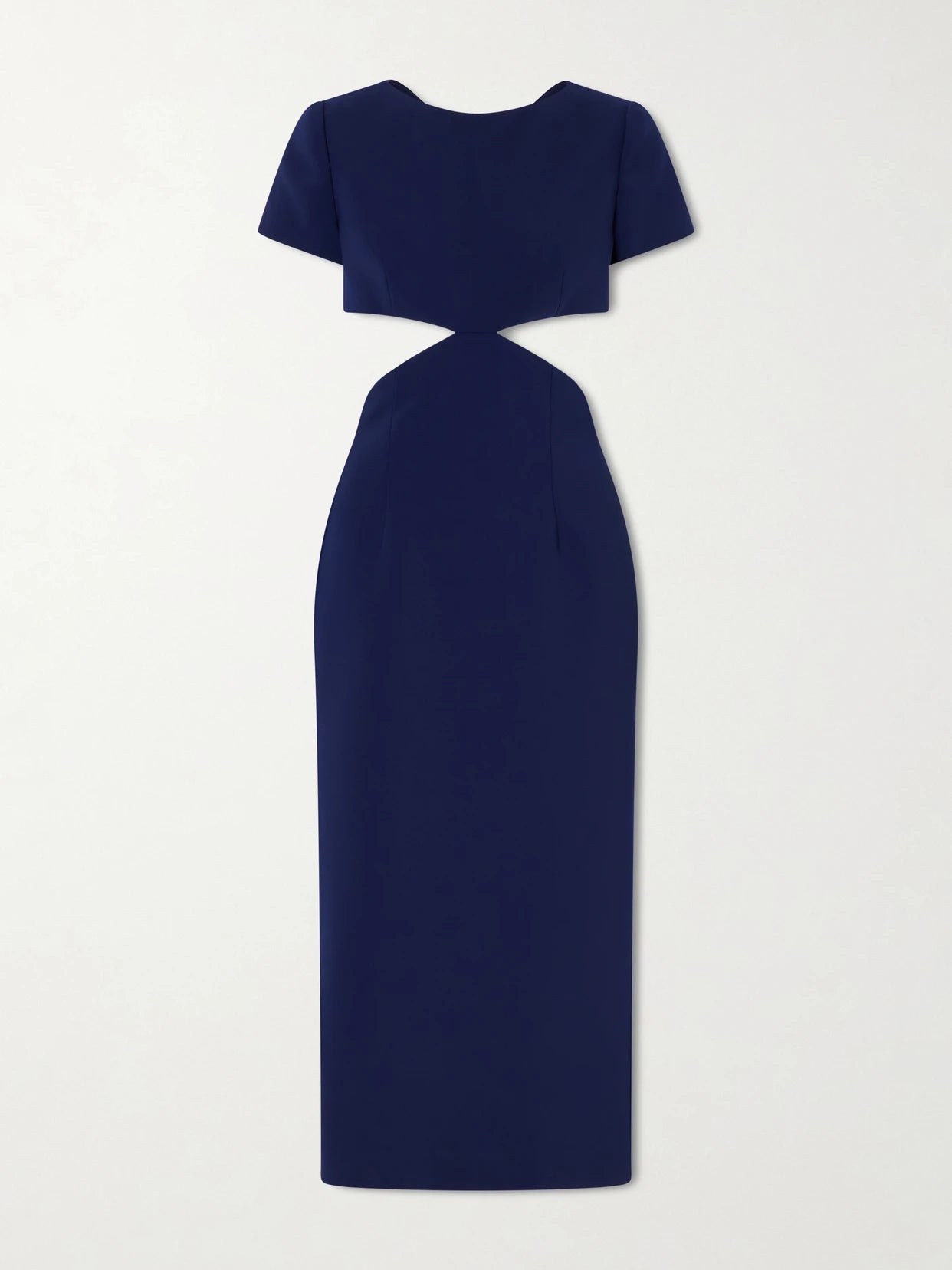 Bow-embellished Cut-out Crepe Midi Dress