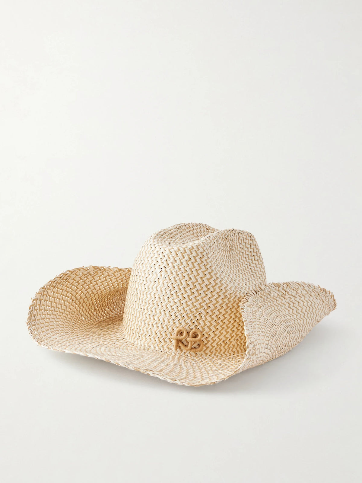 Cowboy Monogram-embellished Straw Hat