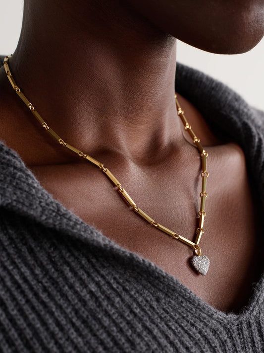Image of Necklaces. Product name - 18-karat Yellow And White Gold Diamond Necklace in Multi colour by brand - Irene Neuwirth