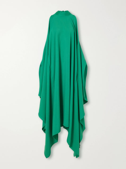 Taller Marmo Draped Crepe Maxi Dress