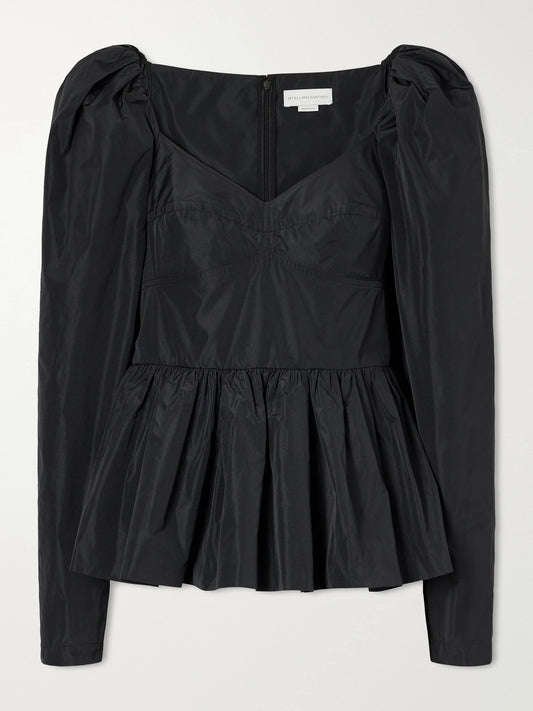Stella McCartney Peplum Taffeta Blouse