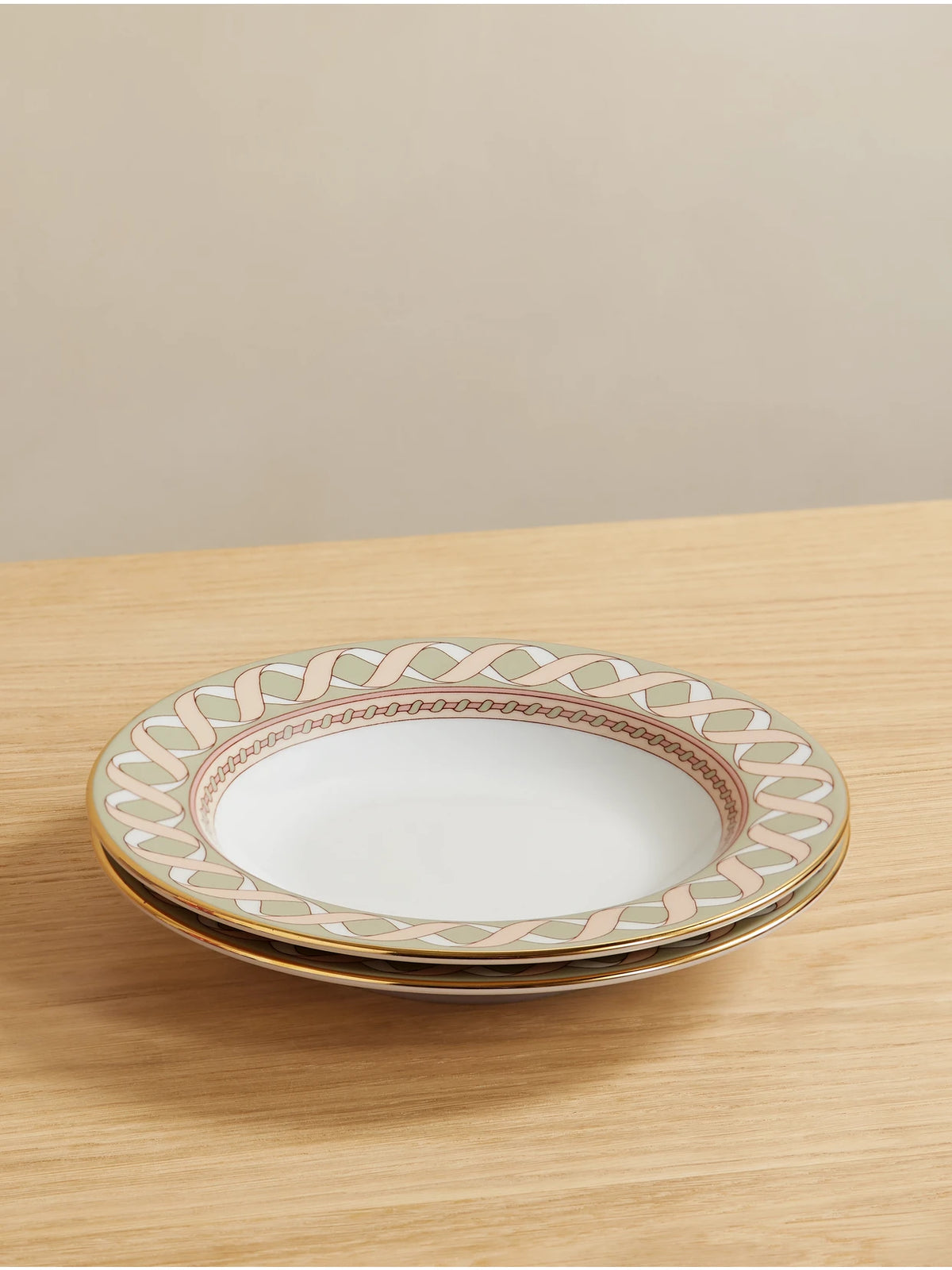 Gold-plated Porcelain Soup Bowls