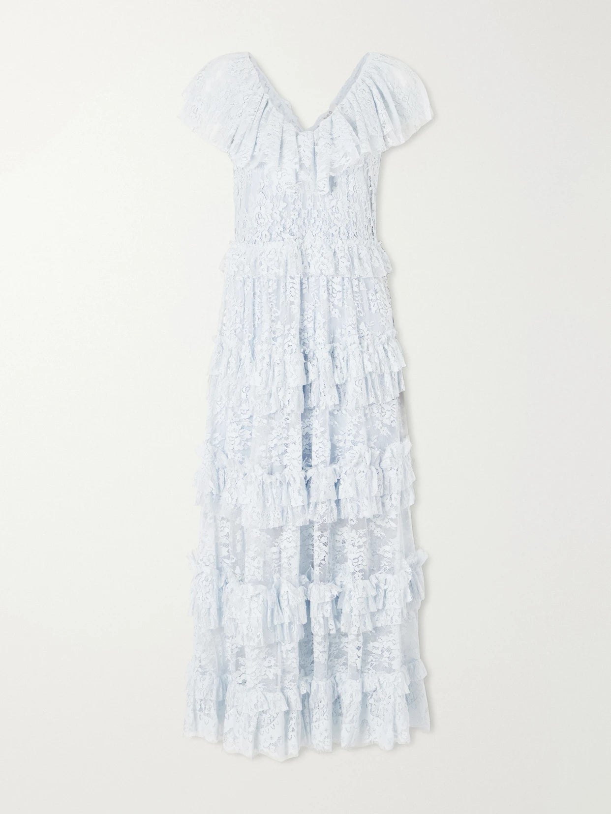 Sharleen Ruffled Lace Maxi Dress
