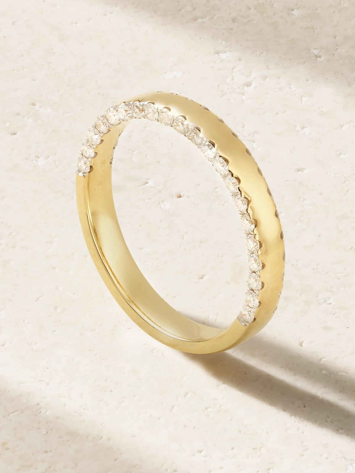 Grignotée 9-karat Gold Diamond Ring