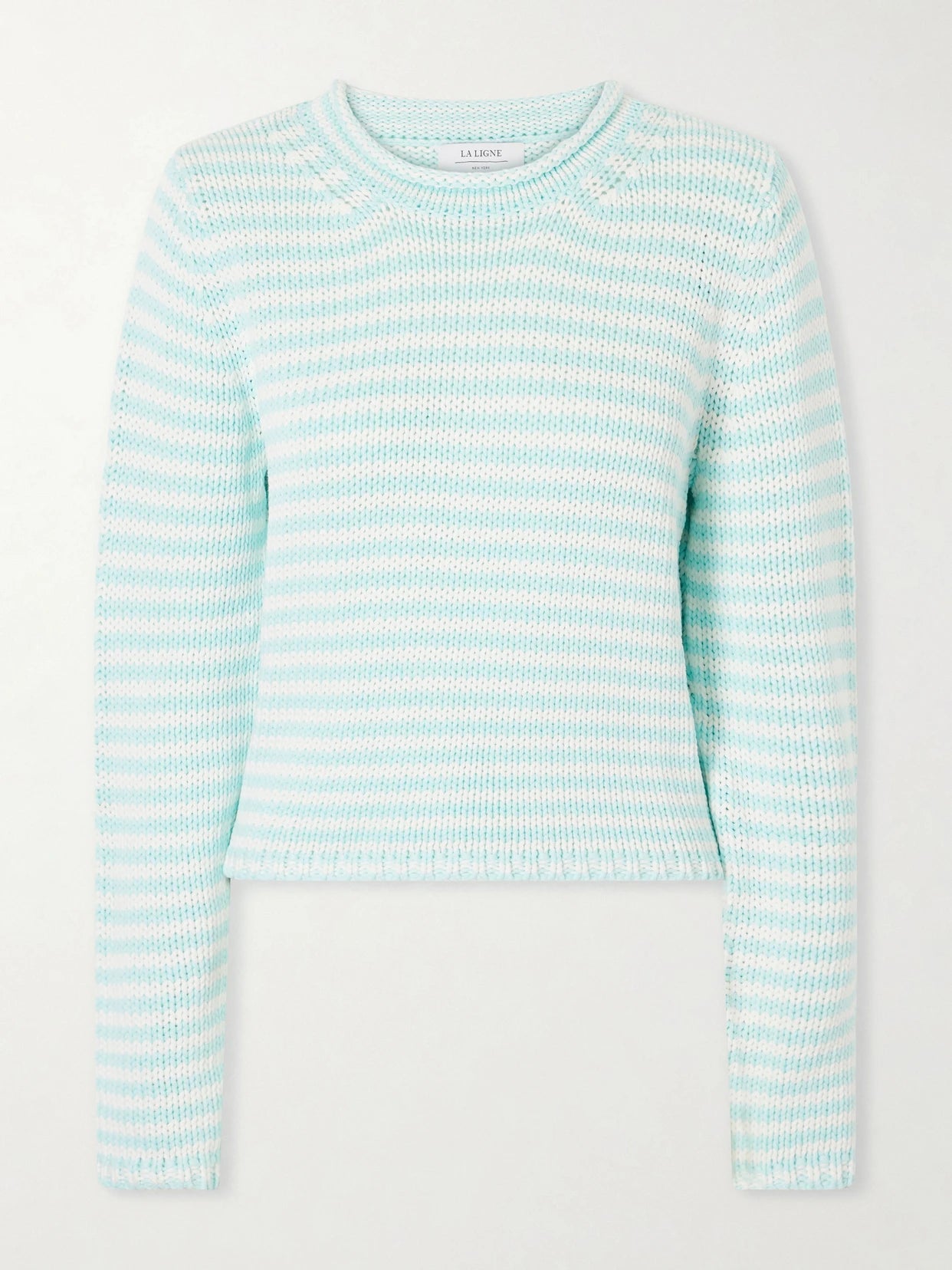 Mini Marina Cropped Striped Cotton Sweater