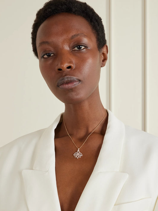 Image of Necklaces. Product name - 18-karat Rose Gold And Diamond Necklace in Multi colour by brand - Garrard