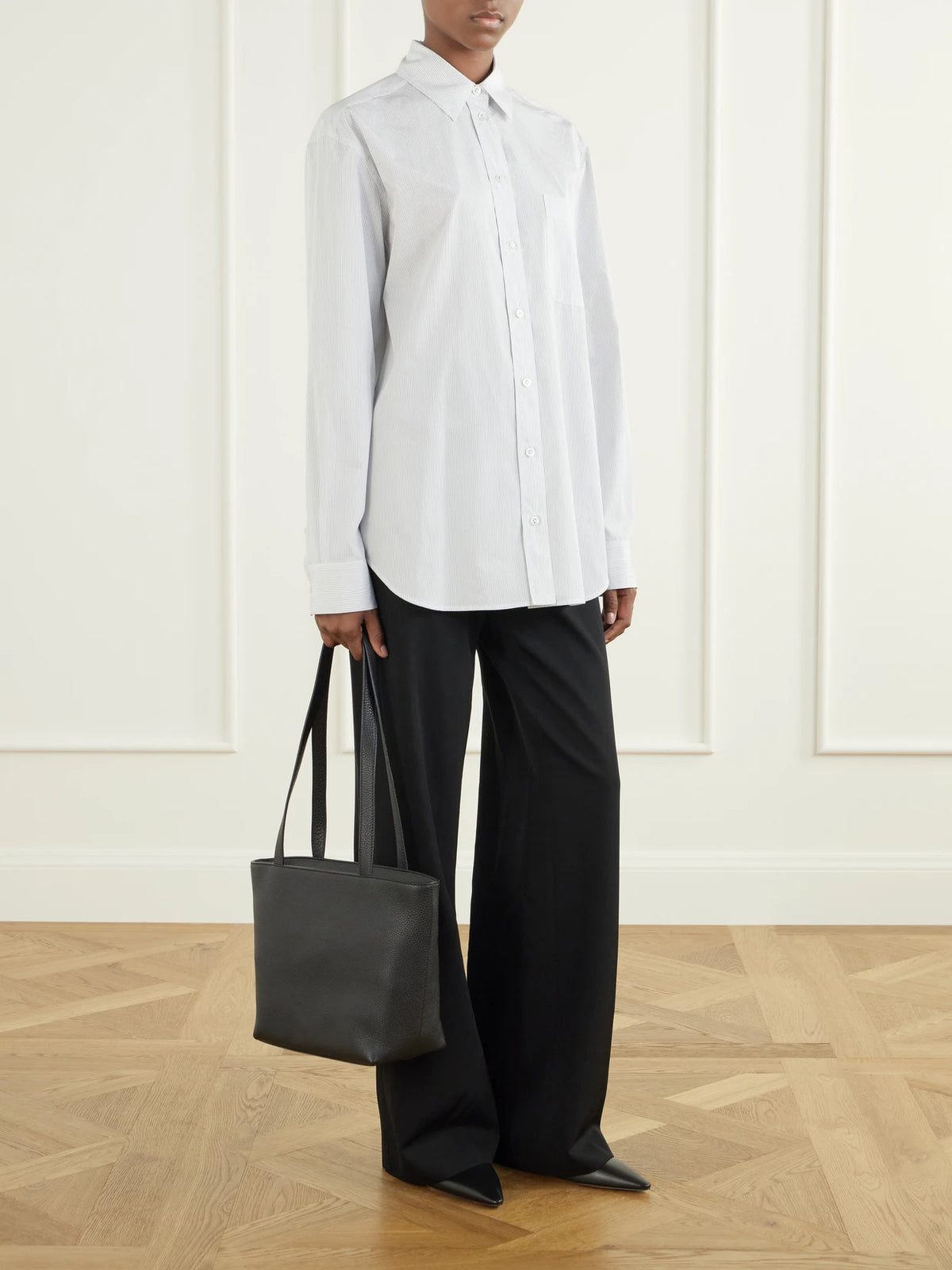 The Row Parker Leather Shoulder Bag