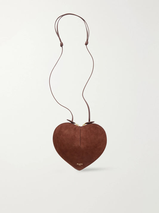 Le Coeur Suede And Leather Shoulder Bag