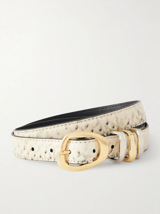 Tugela Snake-effect Leather Belt