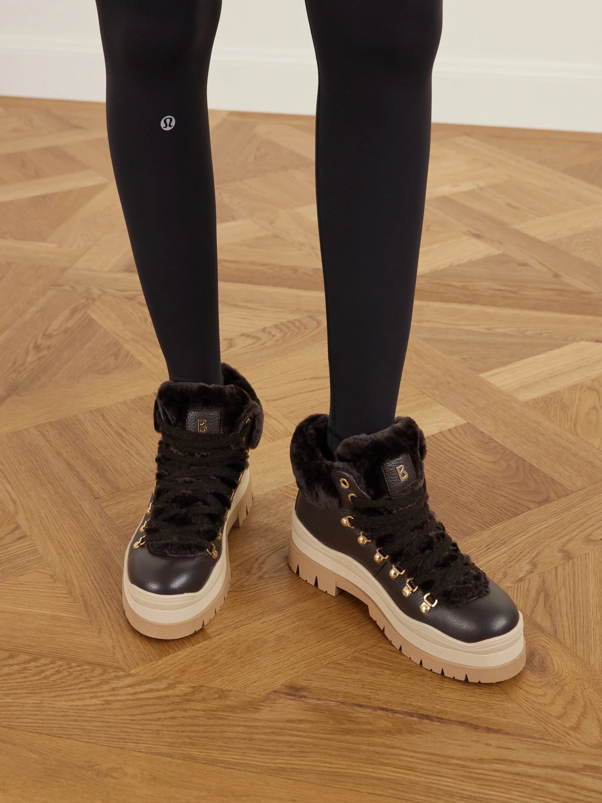 BOGNER Arosa 9 Shearling-trimmed Leather Ankle Boots
