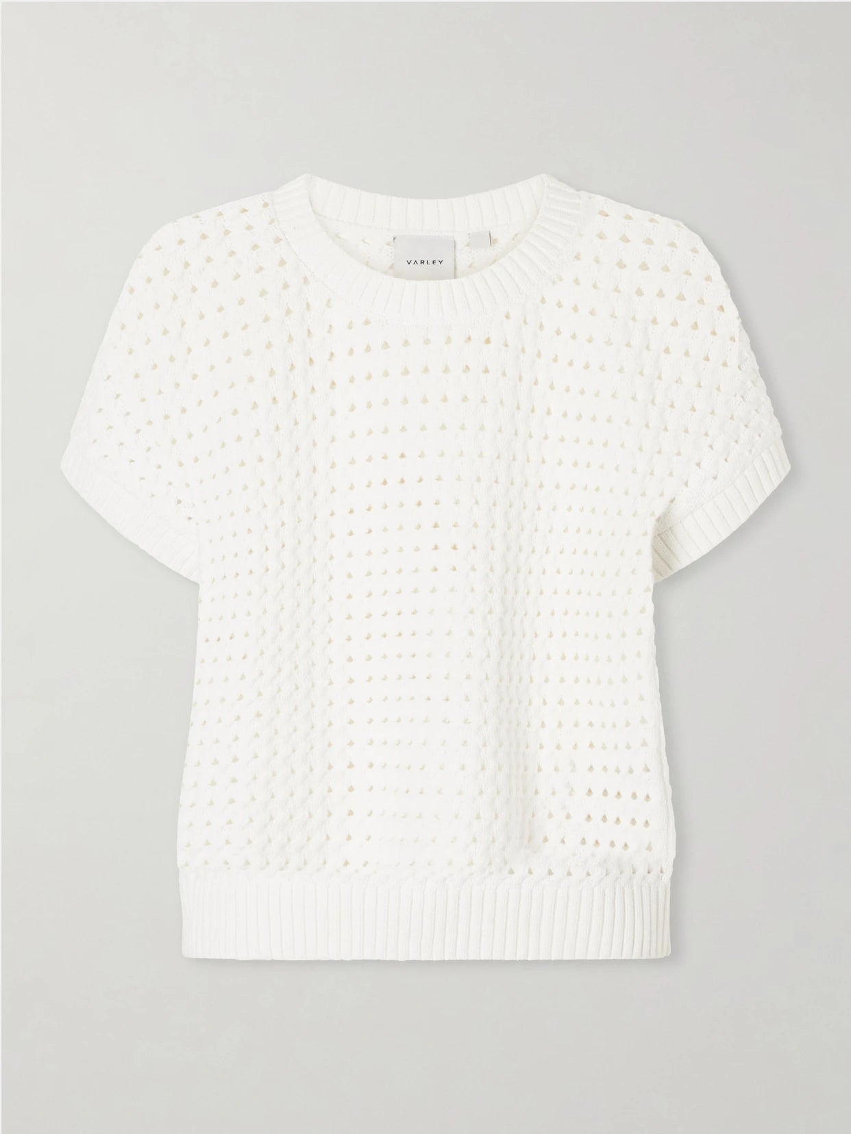 Denny Open-knit Cotton-blend T-shirt