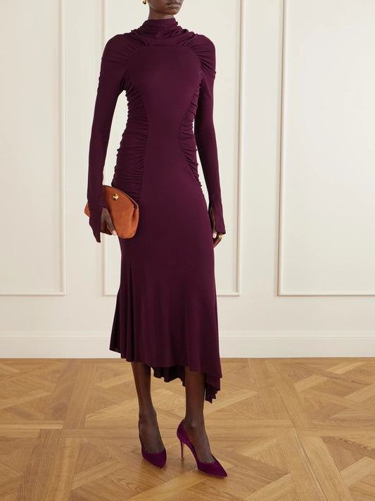 Image of Heels. Product name - 85 Suede Pumps in Purple colour by brand - Gianvito Rossi