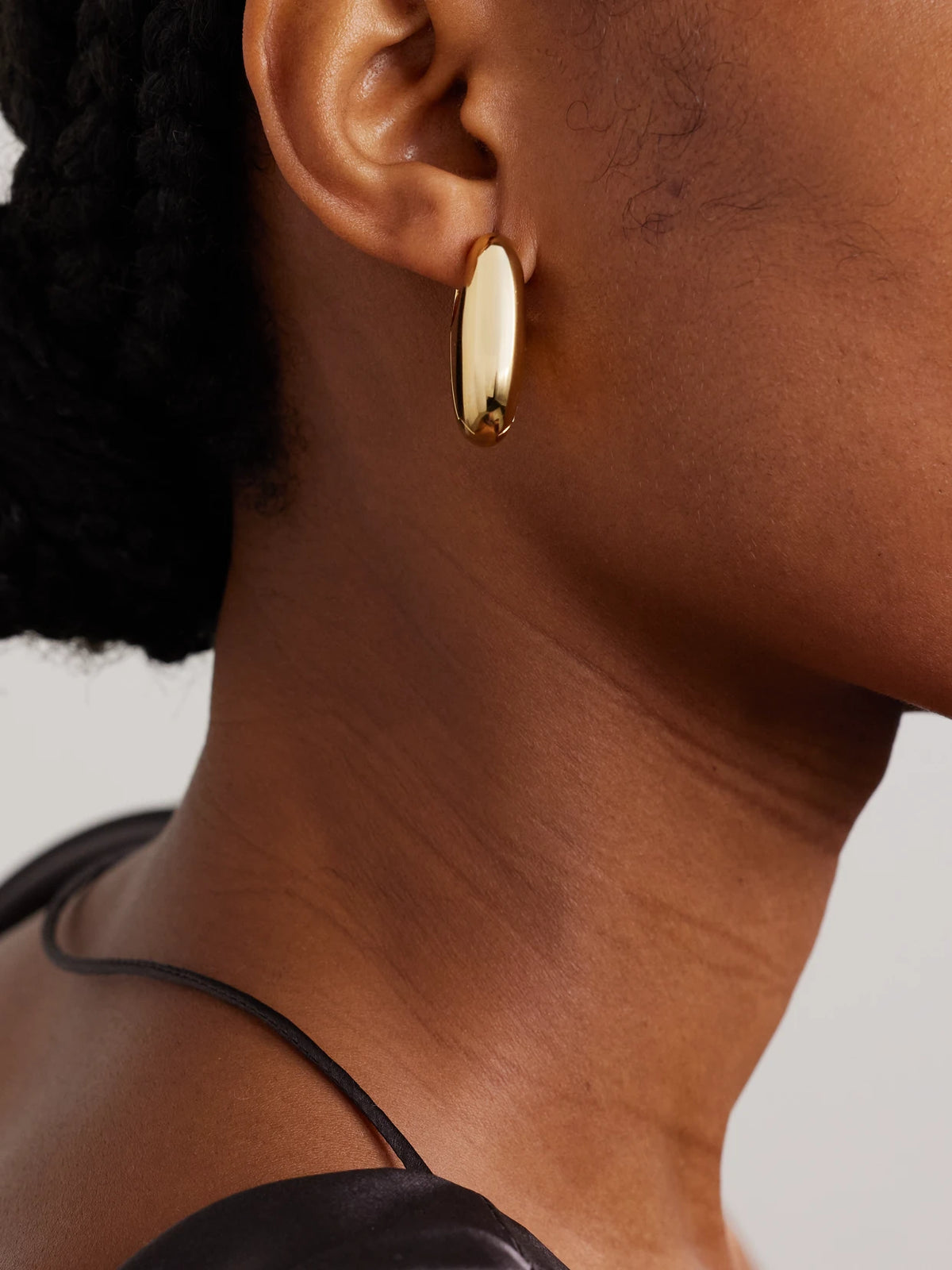 Image of Earrings. Product name - Vola Gold-plated Hoop Earrings in Multi colour by brand - Laura Lombardi