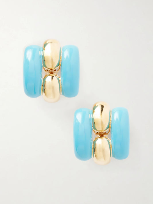 Pas Plus Enamel Earrings