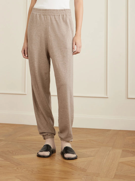 Nadir Tapered Cotton And Linen-blend Pants