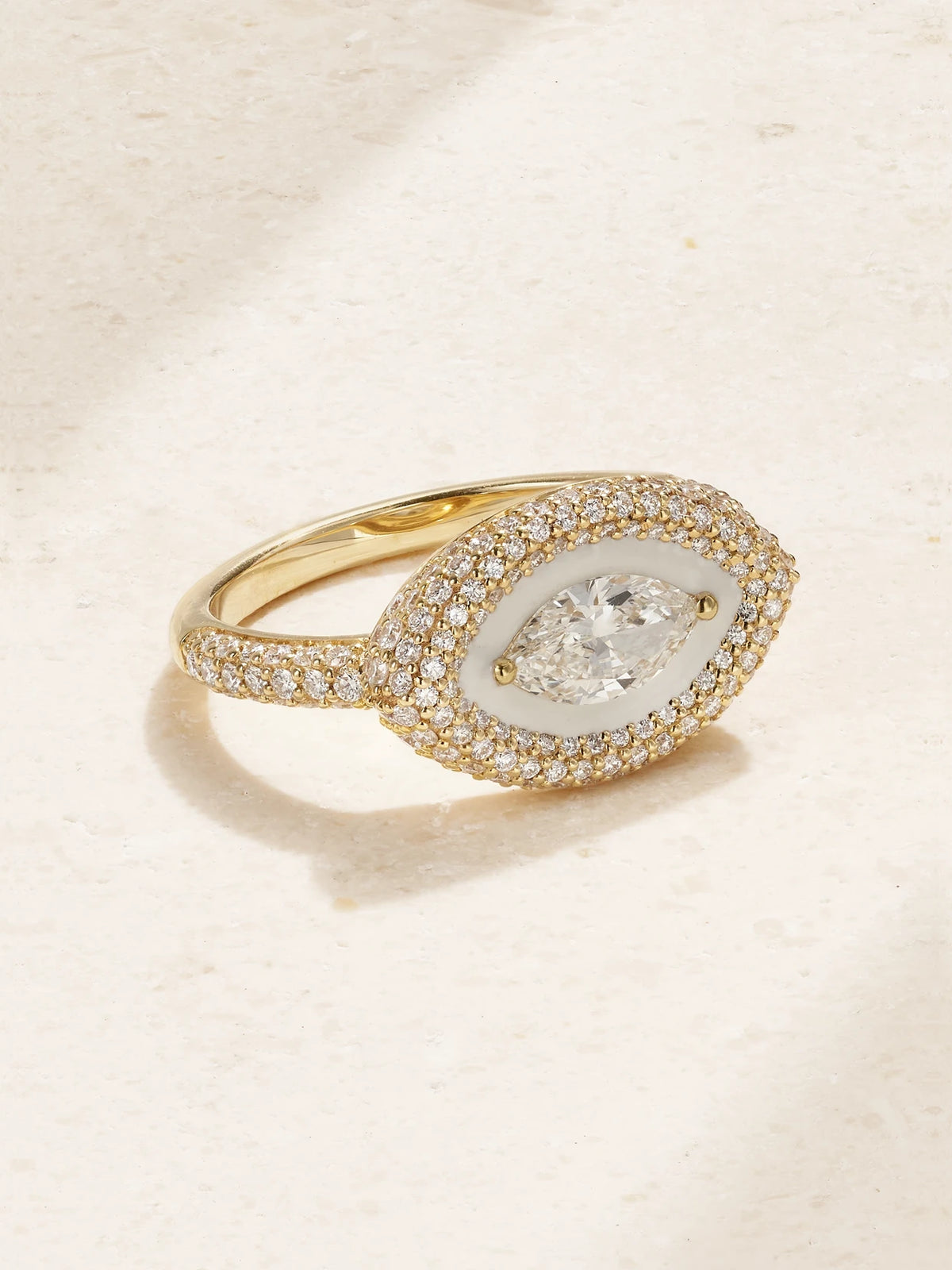 18-karat Gold, Diamond And Enamel Ring