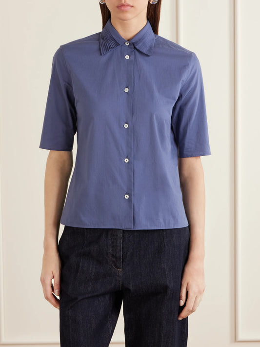 Pleated Cotton Shirt