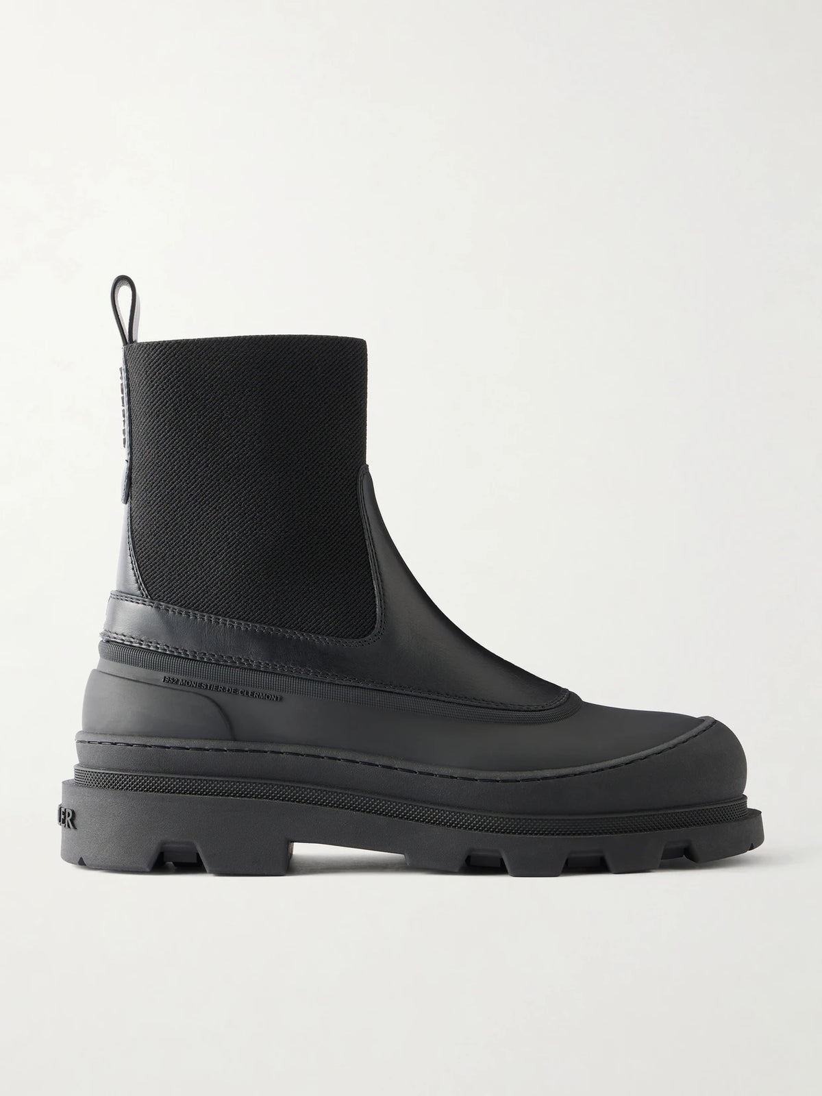 Vera Edge Rubber-trimmed Leather Ankle Boots