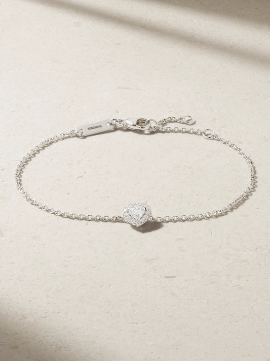 Aura Solitare 18-karat White Gold Diamond Bracelet