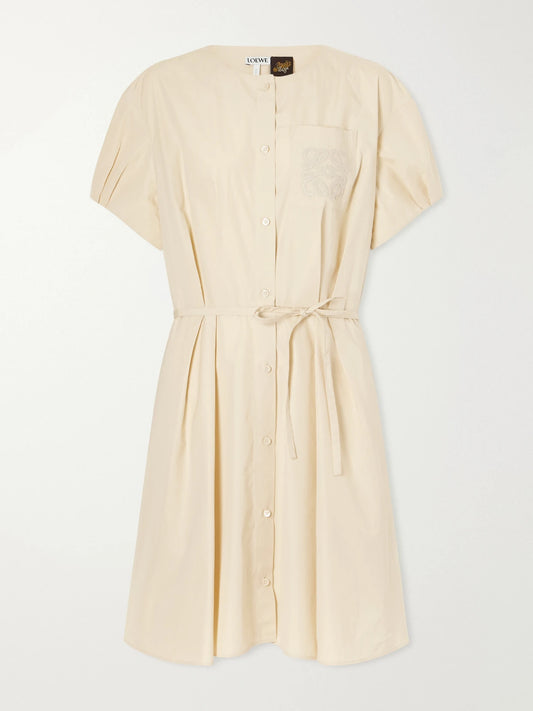 + Paula's Ibiza Anagram Cotton-poplin Mini Dress