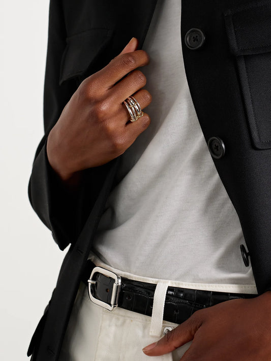 Image of Rings. Product name - Cici Petite Sterling Silver And 18-karat Gold Ring in Multi colour by brand - Spinelli Kilcollin