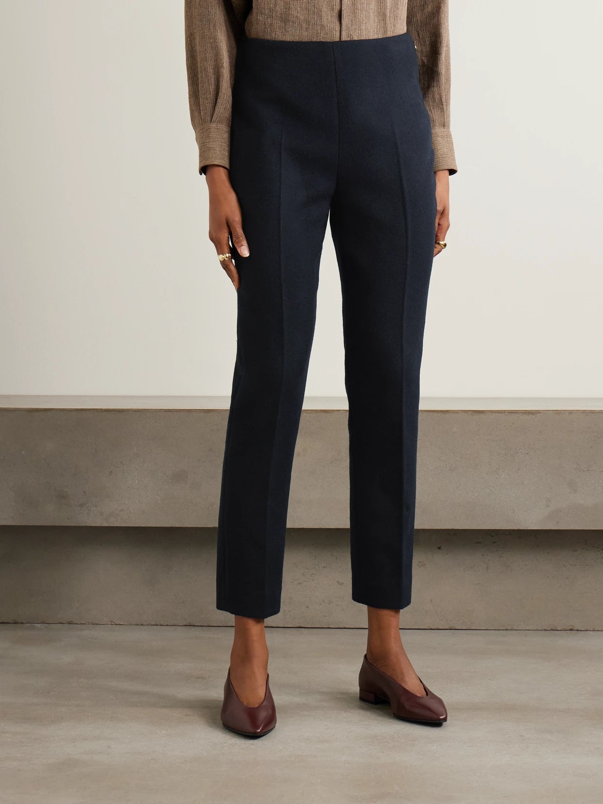 Ralph Pleated Cashmere Straight-leg Pants