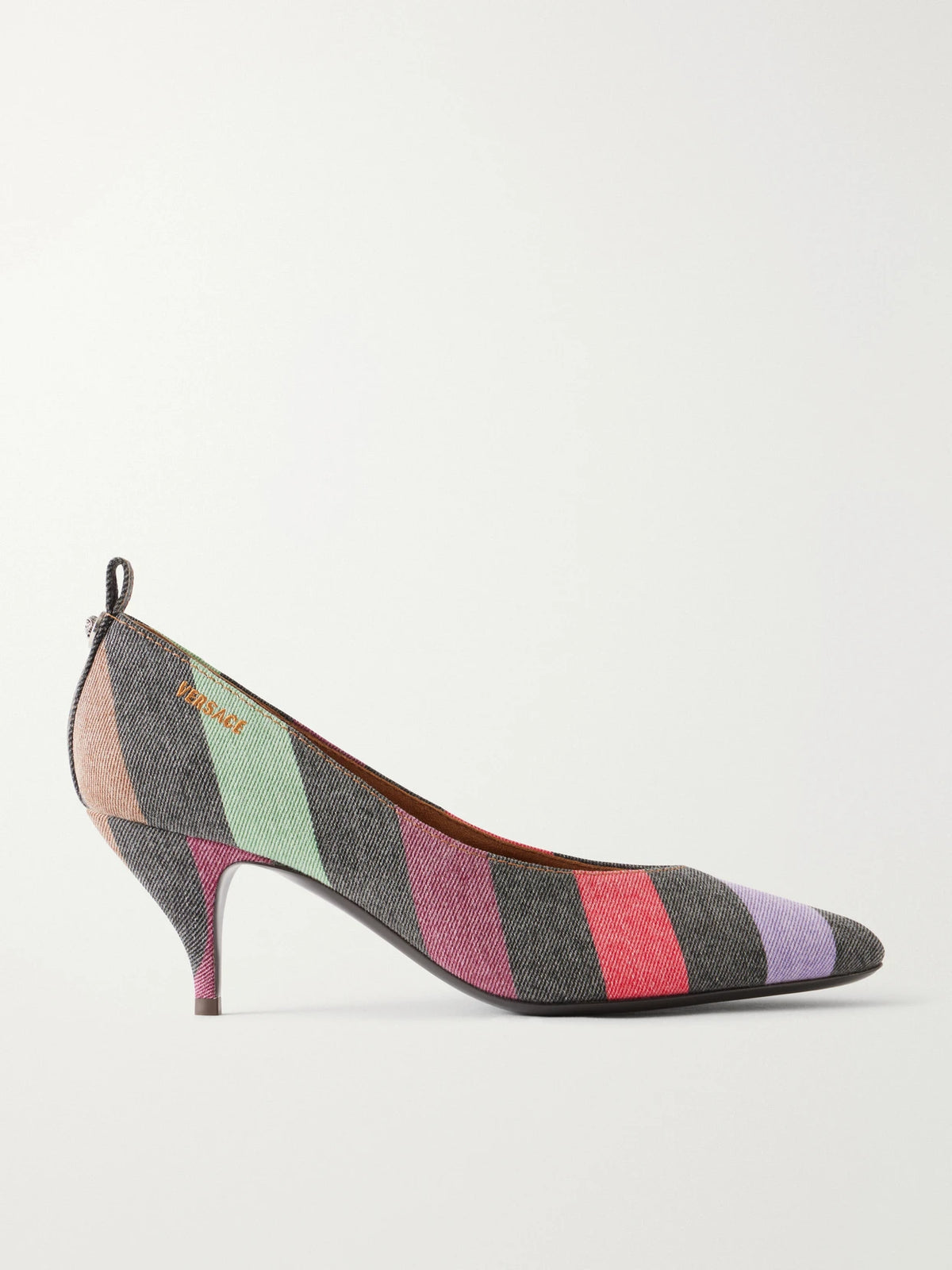 Striped 65 Denim Pumps
