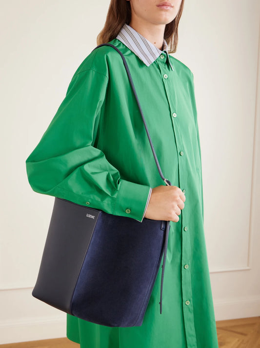 Bilbao Suede And Leather Tote