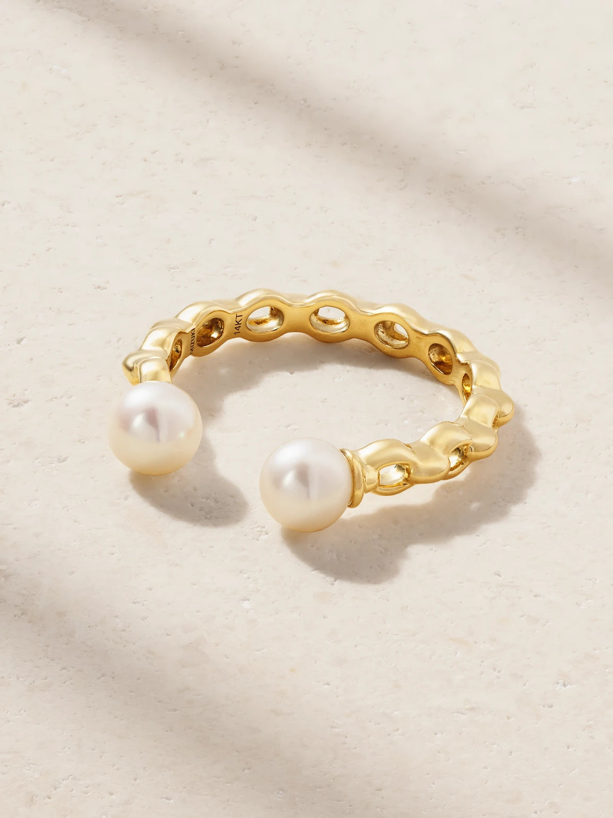 Sea Of Beauty 14-karat Gold Pearl Ring