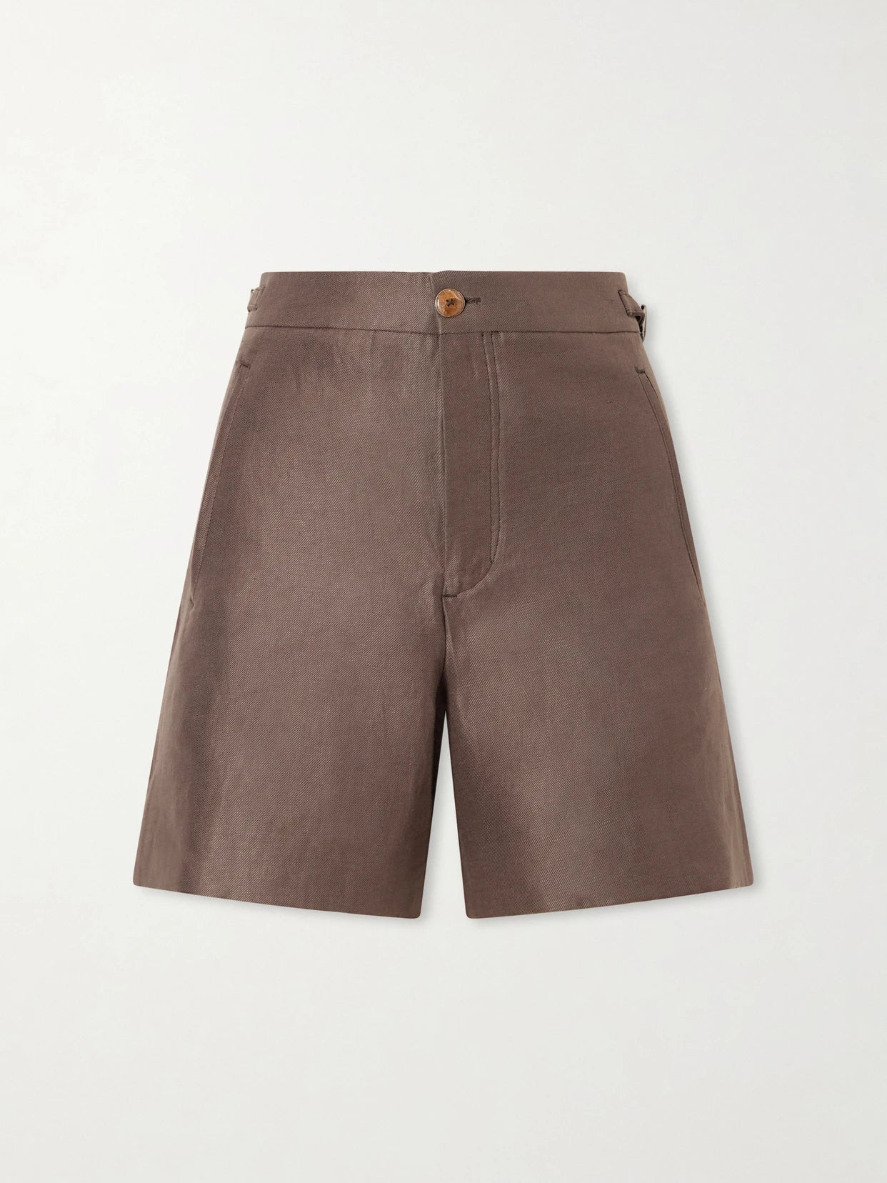 Cocoa Cropped Linen Shorts