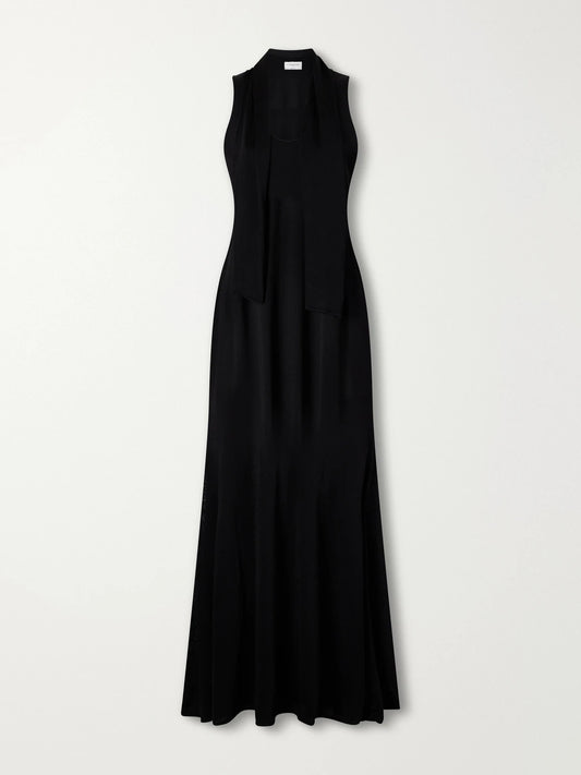 Brandon Maxwell The Siena Scarf-detailed Stretch-jersey Gown
