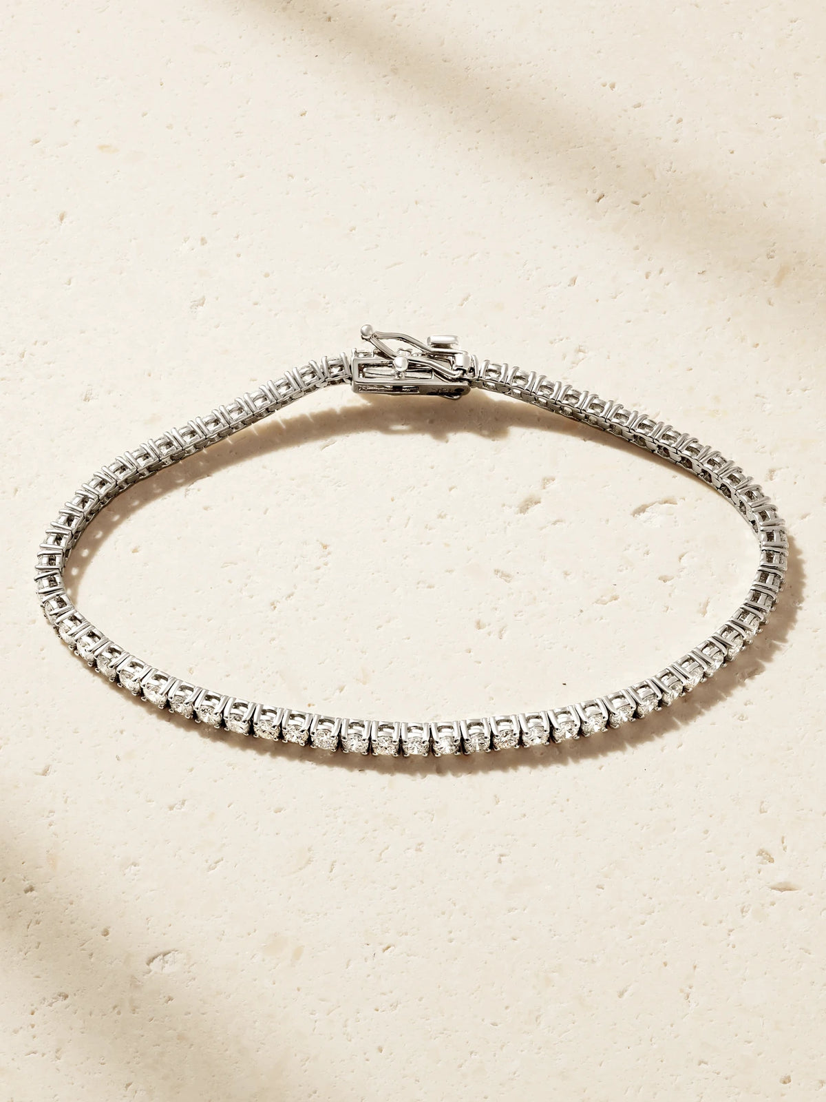 Sydney Evan 14-karat White Gold Diamond Tennis Bracelet