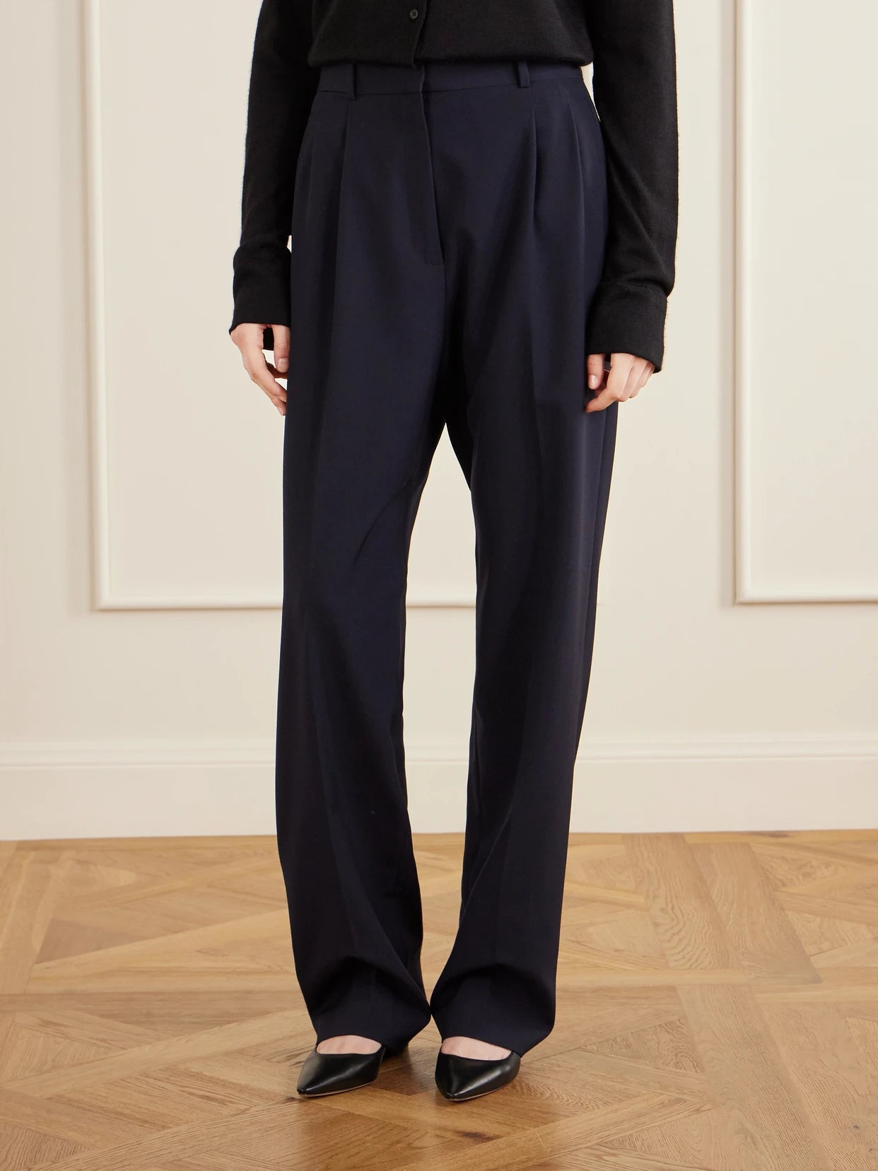 Mune Merino Wool-poplin Straight-leg Pants
