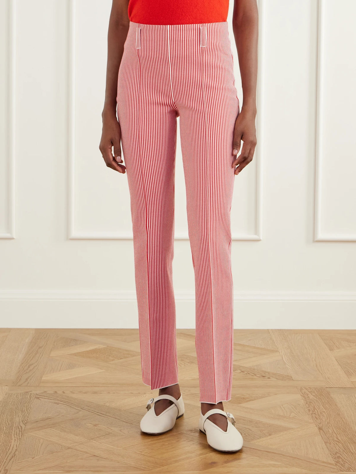 HIGH SPORT Luke Striped Cotton-blend Straight-leg Pants