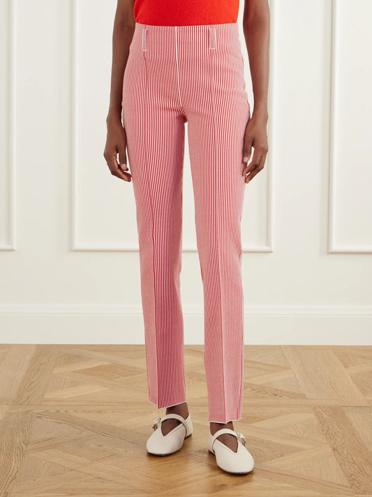 HIGH SPORT Luke Striped Cotton-blend Straight-leg Pants