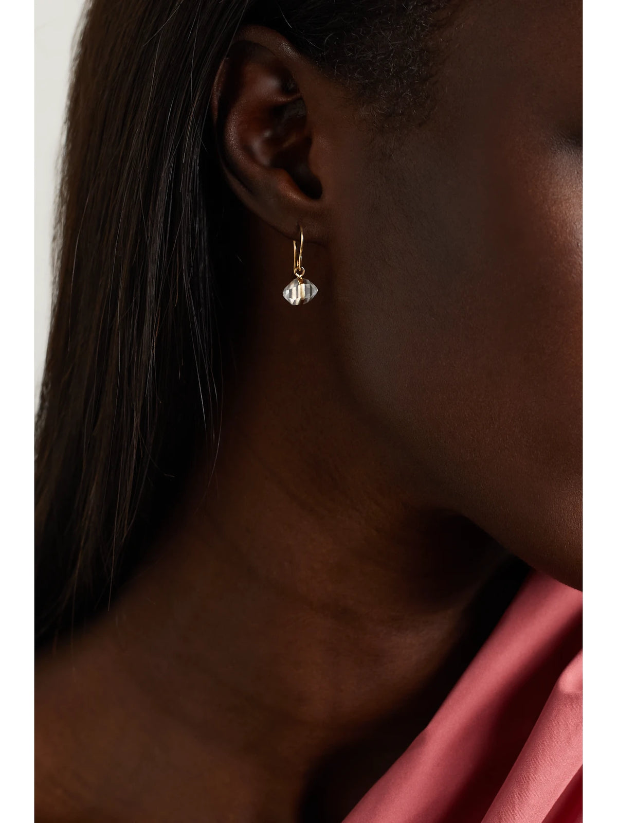 Image of Earrings. Product name - 14-karat Recycled Gold Herkimer Diamond Earrings in Multi colour by brand - Melissa Joy Manning