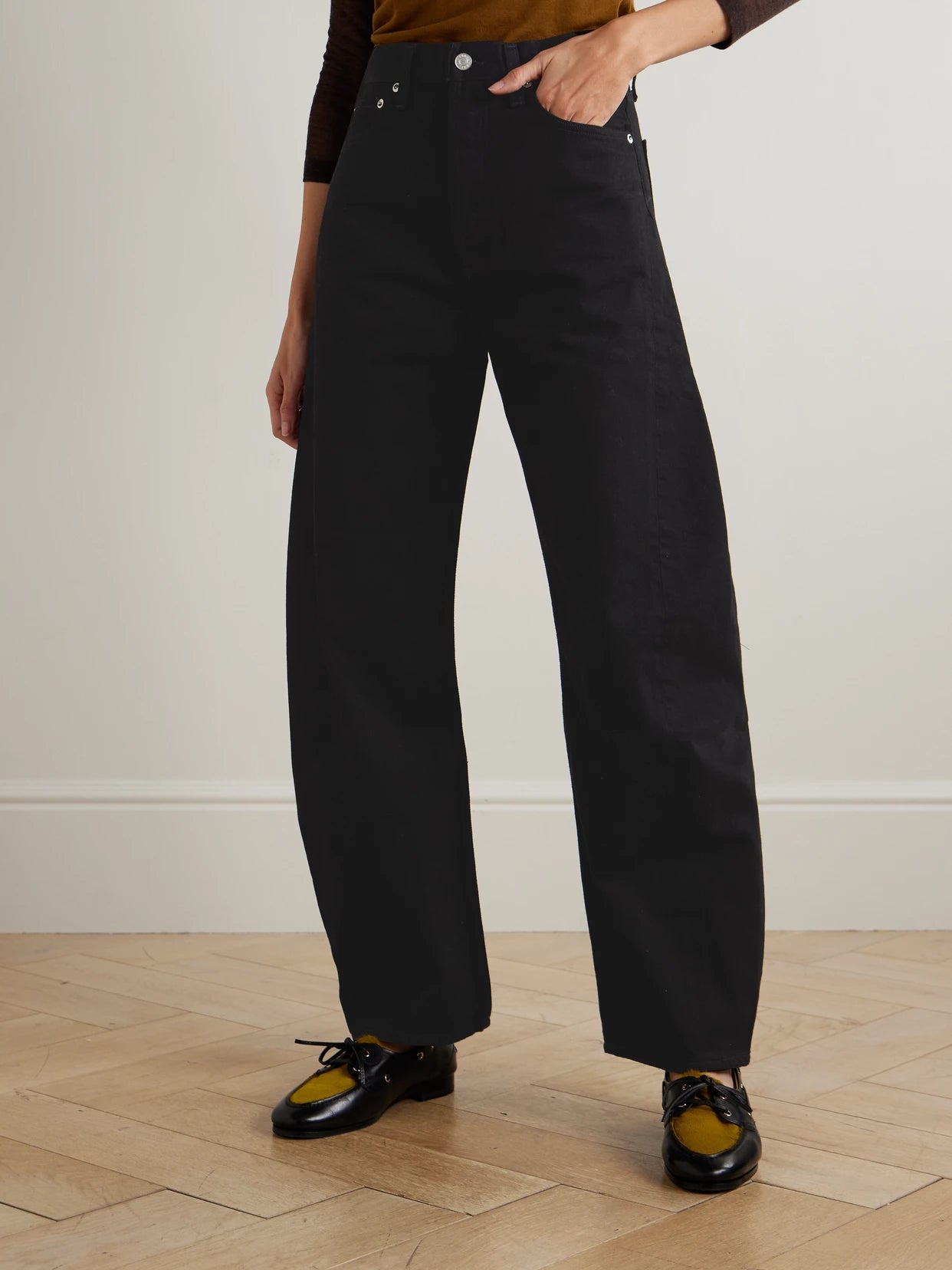 Luna High-rise Barrel-leg Organic Jeans