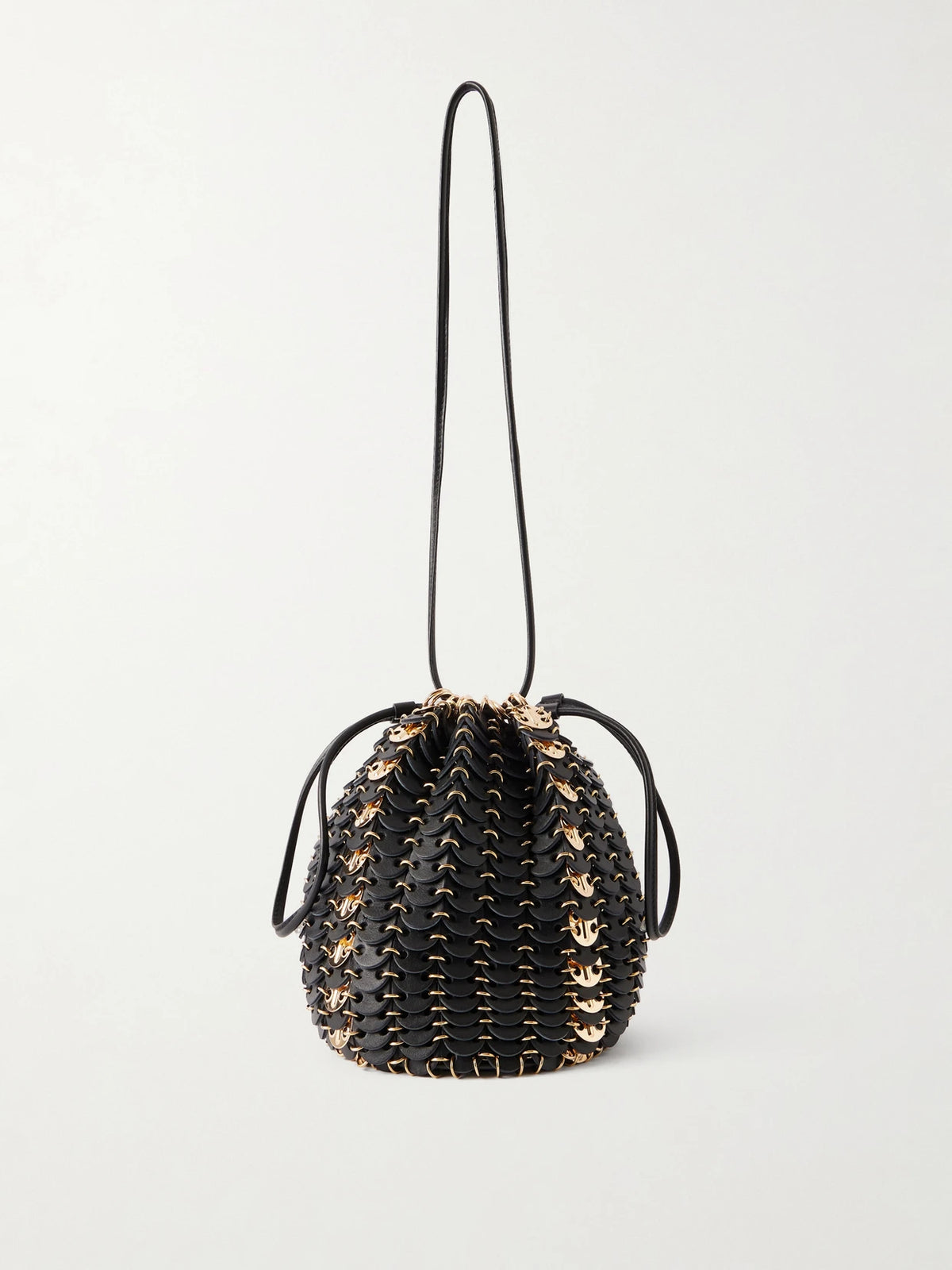 Bucket Flip Reversible Leather And Chainmail Shoulder Bag