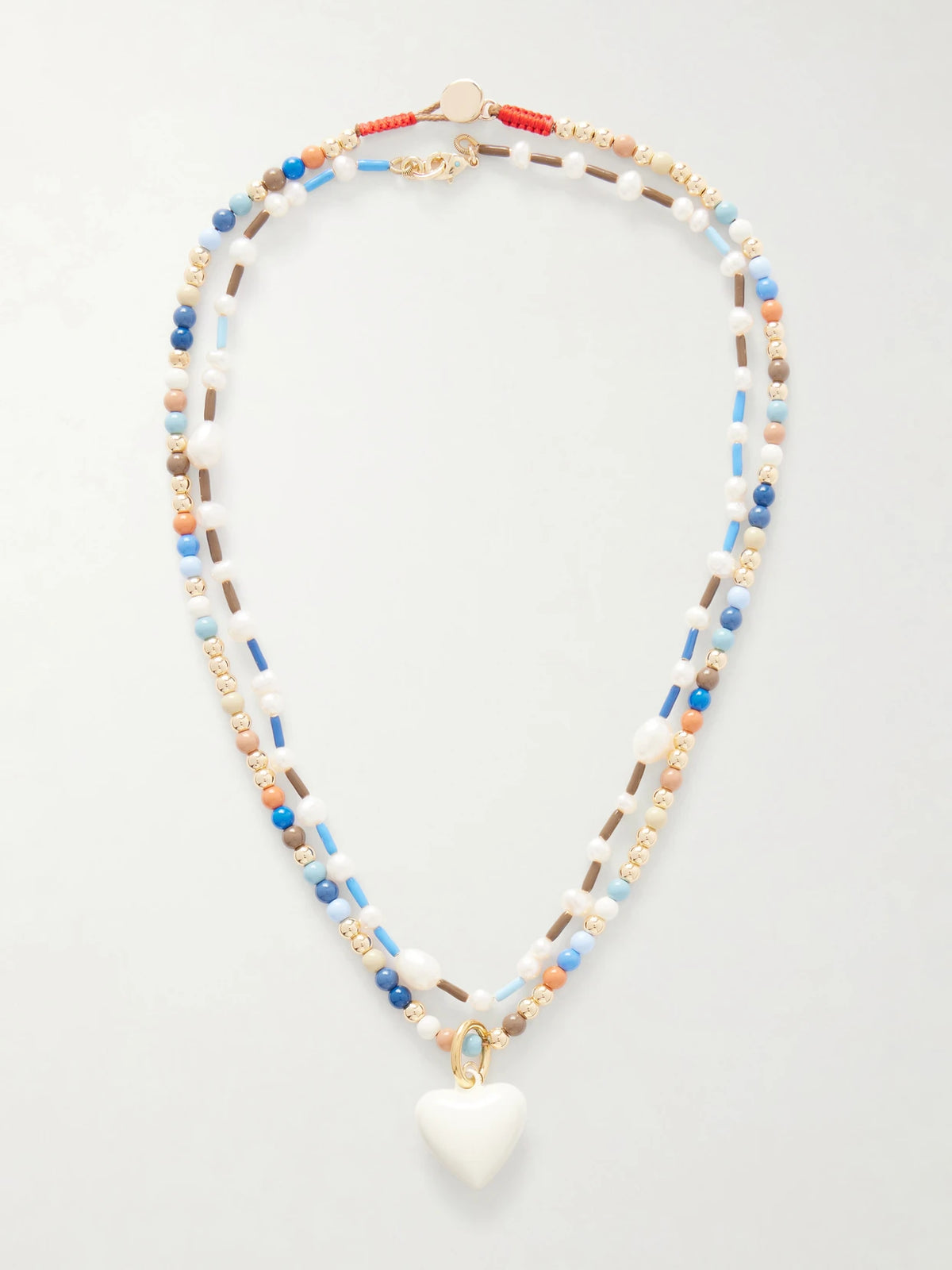 Happy Baby Gold-tone And Multi-stone Beaded Necklace