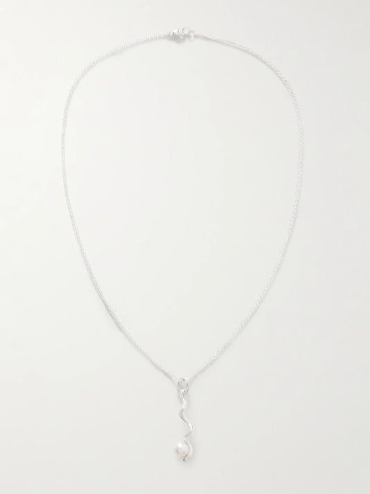 Teneille Recycled Sterling Silver Pearl Necklace