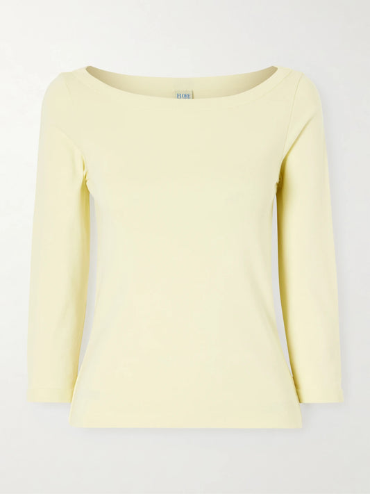 Steffi Ribbed Organic Cotton-jersey T-shirt